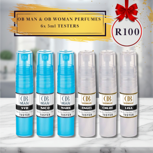 ob man & ob woman perfumes 6x 5ml testers